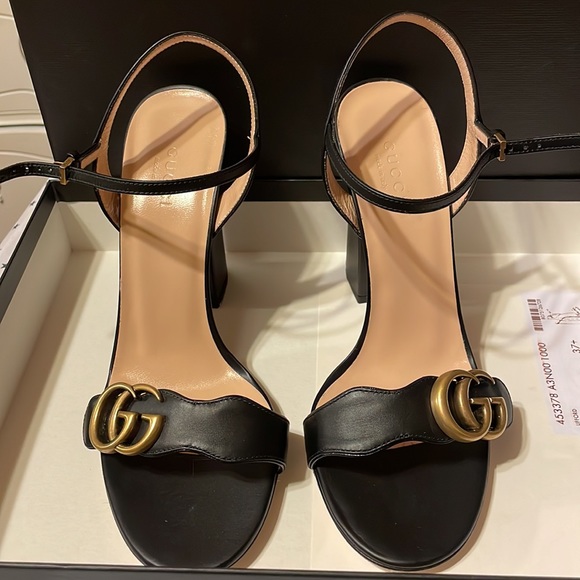 Gucci leather sandal heel - Picture 6 of 9